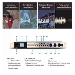 FX9 <strong>Plus</strong> BT LCD KTV Karaoke Player with Reverb <strong>Echo</strong> Sound Mixer Effects Audio Processor Equipment - Product Image 5