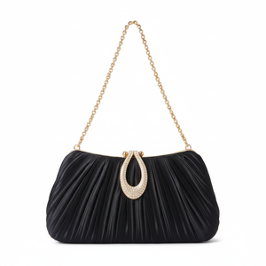 Bolso de noche de mano de nicho para mujer, estilo europeo americano, con cadena, diseño de hombro bajo el brazo. - Product Image 1