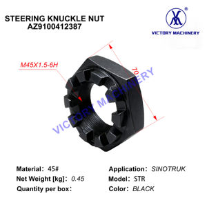Écrou d'articulation <span class=keywords><strong>de</strong></span> <span class=keywords><strong>direction</strong></span> <span class=keywords><strong>de</strong></span> pièces <span class=keywords><strong>de</strong></span> rechange <span class=keywords><strong>de</strong></span> camion <span class=keywords><strong>de</strong></span> Sinotruk HOWO AZ9100412387 - Product Image 2
