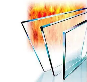 Factory Direct 4mm-19mm Fire Rated Glass Ultra Crystal Clear Extra White Low Iron Tempered Fire Resistant Glass