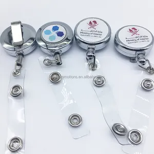 Cordão de identificação personalizado com logotipo impresso, suporte retrátil para crachá, cordão de sublimação, gancho de metal, 1 peça, saco opp 288