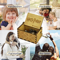TAPION - Caja de Música Pequeña Personalizada al por Mayor - Mini Caja de Regalo Negra con Manivela, Grabable, Coleccionable para Fans de Dragon Ball