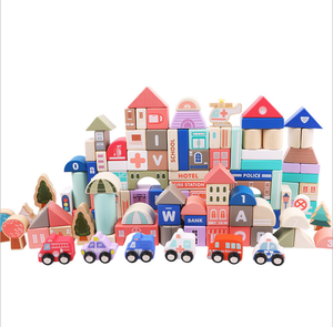 Set di 115 Pezzi per Costruire una Casa dell'Amicizia, Blocchi Impilabili Fai-da-Te per Bambini, Giocattoli Educativi in Legno - Product Image 6