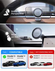 ที่ยึดโทรศัพท์แบบพับได้ LISEN รุ่นใหม่ วัสดุโลหะ หมุนได้ ติดตั้งด้านหลังหน้าจอ ที่ยึดแม่เหล็กมั่นคง สำหรับ Tesla Model 3 Y X S Monitor - Product Image 3