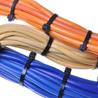 Attaches de câble en nylon autobloquantes durables, utilisables dans diverses applications, noir, blanc, multicolores, fermeture éclair, qualité directe d'usine, bonne qualité