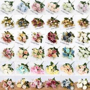 Fleurs Artificielles en Gros pour Décoration de Mariage : Bouquet de Roses Artificielles en Soie, Fleurs en Soie Épanouies - Product Image 3