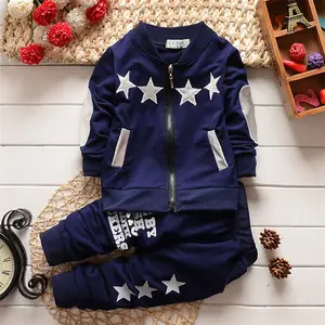 Autumn Boy Outfit Sets Long Sleeve Star Pattern Top+ Pants Spring Cute Two Piece Outfits Children's Clothes New Arrival