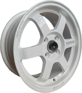 ล้อแม็กซ์สีขาวทรง TE37 ขนาด 15 16 17 18 19 นิ้ว สำหรับรถยนต์ 4 รู 100  5 รู 114.3 5 รู 112 5 รู 120 สำหรับ Honda Civic BENZ BMW  วัสดุอลูมิเนียมอัลลอย - Product Image 5