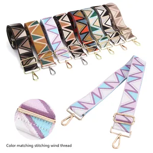 Wholesale Fashion Ethnic Bag Straps Cross body Nylon Bag Guitar Style Shoulder Handbag Straps