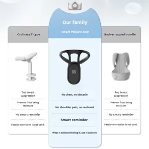 Ceinture de correction de la posture pour enfants 2025, dispositif intelligent de correction de la posture, rappel électrique LCD, réglable, respirant, en matériau PU - Product Image 3
