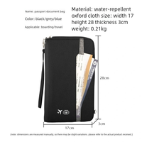 Bolsa para Pasaportes Multifuncional de Gran Capacidad, Porta Boletos, Bolsa de Viaje para Documentos, Cartera, Se Puede Usar como Bandolera