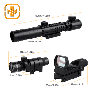 4-in-1 <strong>Scope</strong> 3-9x32 Combo Functional Rangefinder Tactical <strong>Scope</strong> Red Green Dot Reticles Sight Laser Sight - Product Image 4
