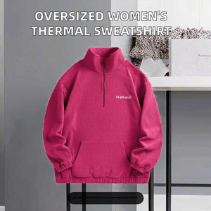 Sweat-shirts pour hommes, coupe régulière, à capuche, avec poche kangourou, haute qualité, prix bas, 100% coton, fermeture éclair 1/4, sweat-shirt thermique - Product Image 2