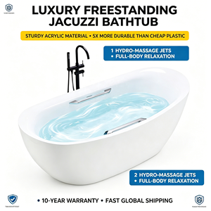 <span class=keywords><strong>Baignoire</strong></span> autoportante en acrylique avec barres d'appui en acier inoxydable, <span class=keywords><strong>baignoire</strong></span> commerciale à montage au sol, drain central, garantie 5 ans - Product Image 3