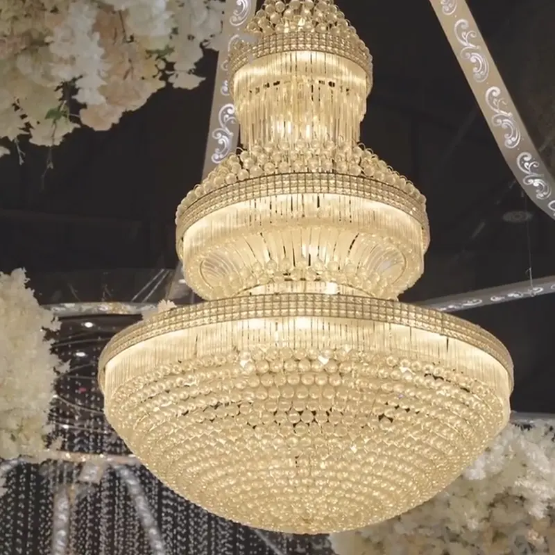 Lampu gantung dekorasi aula pernikahan lampu langit-langit mewah