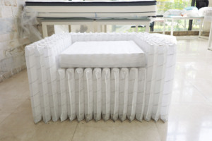 Juego de sofá seccional moderno para jardín con unidad de resorte de bolsillo, núcleo de cama de acero, muebles de sala de estar de espuma comprimida enrollados en una caja - Product Image 5