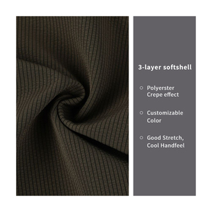 Softshell vải polartec lông cừu áo khoác nhỏ vuông Crinkle TPU nhiều lớp thả kim cực với dệt và in mẫu - Product Image 2