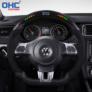 พวงมาลัย LED RPM สำหรับ VW <span class=keywords><strong>Golf</strong></span> 6 GTI MK6 VW Polo GTI <span class=keywords><strong>Scirocco</strong></span> <span class=keywords><strong>R</strong></span> Passat CC <span class=keywords><strong>R</strong></span>-Line 2010 พวงมาลัยคาร์บอน - Product Image 5