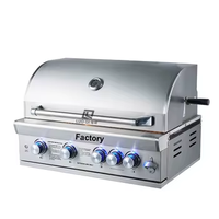 Barbecue à charbon intégré de haute qualité et gril à gaz, assemblage facile, fabriqué en acier inoxydable de qualité supérieure, personnalisable