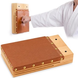Cible de frappe murale en cuir pour entraînement en arts martiaux, en bois, pour la pratique du combat - Product Image 1