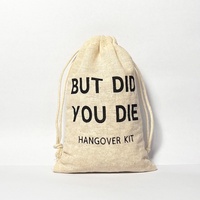 Sac à cordon en coton biologique personnalisable avec logo, emballage cosmétique recyclable, mariages, enterrements de vie de garçon, kits de réadaptation, revêtement UV