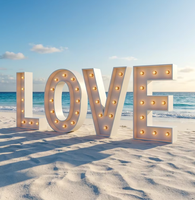Lettres lumineuses 3D géantes pour la location, chiffres et alphabet illuminés pour la décoration de mariages, événements et fêtes, enseignes LED marquee