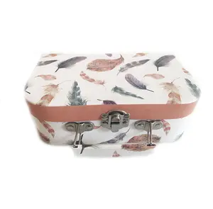 Giá Thấp Tùy Chỉnh In Ấn Mini Bé Keepsake Hộp Giấy Bao Bì Hộp Quà Tặng Với Xử Lý Tông Vali Hộp - Product Image 3