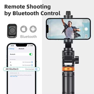 Trípode de soporte móvil de aluminio, palo de Selfie inalámbrico <span class=keywords><strong>con</strong></span> obturador <span class=keywords><strong>Bluetooth</strong></span> para Youtube, Autorretrato - Product Image 5