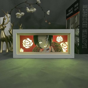 Boîte à lumière Anime Nana Osaki pour la <span class=keywords><strong>d</strong></span>écoration de la <span class=keywords><strong>chambre</strong></span> des enfants, lumière de nuit LED Manga, boîte à lumière 3D en papier <span class=keywords><strong>d</strong></span>écoupé Nana Osaki, lampe de chevet - Product Image 6