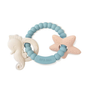 <span class=keywords><strong>Anneau</strong></span> de dentition pour bébé en silicone alimentaire durable, jouet mains libres pour prévenir le succion des doigts, résistant à l'ébullition - Product Image 6