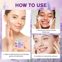 Crème hydratante naturelle apaisante et éclaircissante au miel et au suif de bœuf à la lavande pour le visage, idéale pour les soins de la peau normale
