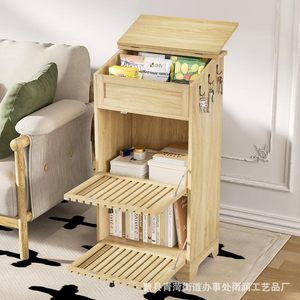 Caja de Almacenamiento de Cocina de Madera de 3 Niveles, Gran Capacidad, Organizador de Verduras, Frutas y Pan, Armario Vertical con Tapa de Madera - Product Image 2