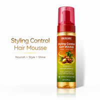 Produits phares : Mousse hydratante à l'argan pour cheveux bouclés, rehausse la boucles naturelles, mousse coiffante pour tresses, mousse brillante pour tresses.