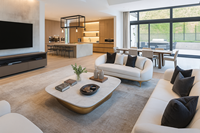 Maßgefertigtes Modernes Massivholz Modulares Luxuriöses Komfortables Umweltfreundliches Wohnzimmer-Sofa-Set für Wohnung und Heimbüro