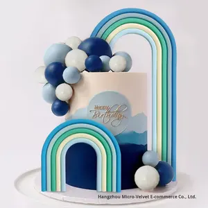 ของตกแต่งเค้กดินโพลิเมอร์ 3 มิติ ลายสายรุ้ง สไตล์โบโฮ ซีรีส์ INS สำหรับงานปาร์ตี้ ทำในจีน ขายดีข้ามพรมแดน - Product Image 3