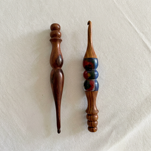 เข็มโครเชต์ไม้ AUREVIA CRAFTS ลายเรซิ่น ผิวเรียบ ขนาด 15 ซม. 3 มม. เป็นมิตรกับสิ่งแวดล้อม ทนทาน สำหรับงานถักโครเชต์ - Product Image 1