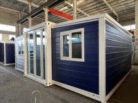 Maison conteneur extensible de 20 pieds, étanche, à installation rapide, de marque mondiale, garantie 1 an, idéale pour les glamping, les stations balnéaires et les montagnes.
