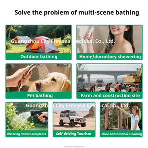 Bomba de Ducha Eléctrica Recargable Portátil a Prueba de Agua IPX8 para Ducha de Camping al Aire Libre y Baño de Mascotas, Bomba de Agua Inalámbrica a Batería - Product Image 2