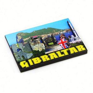 Imán de nevera de madera con forma personalizada de MDF, recuerdo de Gibraltar - Product Image 3