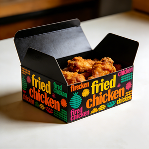 Scatole Personalizzate per Patatine Fritte da Asporto, Contenitori per Fast Food e Camion Gastronomici, Scatole per Pollo Fritto e Nuggets - Product Image 1