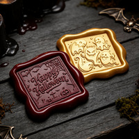 Autocollants de sceau de cire en stock sur le thème d'Halloween : Citrouille, Lanterne, Fantôme, Sorcière – Étiquettes de sceau de cire pour enveloppes – Vente en gros