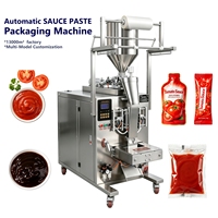 Équipement automatique de remplissage vertical pour pâtes et sauces (pâte de tomate, beurre de cacahuète, miel, vinaigrette, confiture) en sachets et pochettes
