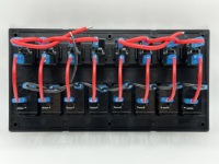 Panneau de commutation à 8 voies de haute qualité avec interrupteur à bascule et indicateur LED rouge et bleu, disjoncteur pour applications marines et automobiles