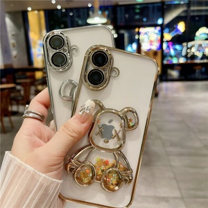 เคสโทรศัพท์แบบมีกลิตเตอร์เหลววิบวับ ดีไซน์แฟชั่น พร้อมเลนส์ป้องกัน สำหรับ iPhone 16 Pro Max 15 14 13 Pro - Product Image 3