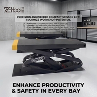Mini-élévateur hydraulique à ciseaux pour voitures ZeHoo DX-1835, certification CE, montage ultra-stable, levée complète (2030 mm), capacité 3,5 T