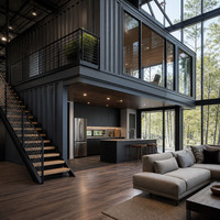 Maison préfabriquée modulaire moderne, maison miniature de luxe portable, structure en acier, cabine en conteneur maritime, villa préfabriquée mobile