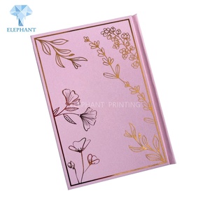 Cuaderno de Tapa Dura con Acabado Brillante o Mate, Ecológico y Personalizado, con Papel Dorado, para Votos de Boda, con Bordes Pintados - Product Image 3