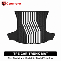 Tapis de sol de voiture en TPE 3D sur mesure, 3 pièces, imperméables, style sport de luxe, pour Tesla Model 3 Model Y Juniper
