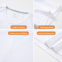 T-Shirt Sportiva da Uomo in Tessuto Morbido Elasticizzato, Traspirante, Anti-Pilling, Design Personalizzato OEM con Logo Stampato