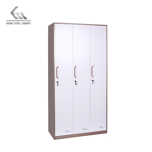 Armoire en acier à 3 portes avec miroir Armoire <span class=keywords><strong>de</strong></span> <span class=keywords><strong>rangement</strong></span> en <span class=keywords><strong>fer</strong></span> et métal - Product Image 2